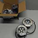 In-ground Lights Landscape Light 4 Pack 6w 12v Low Voltage LED Well Light Waterproof IP67 Pathway Lights Outdoor spotlights Trees Flags for Garden,Yard,Tree (Warm White)