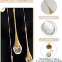 ykolupty 3-Light Gold Chandelier with Dimmable Ceiling Light Crystal Pendant Light for Kitchen Island, Dining Room, Living Room, Entry Hallway