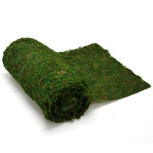 Byher Dried Moss Table Runner for Party Garden Decoration, Dark Green