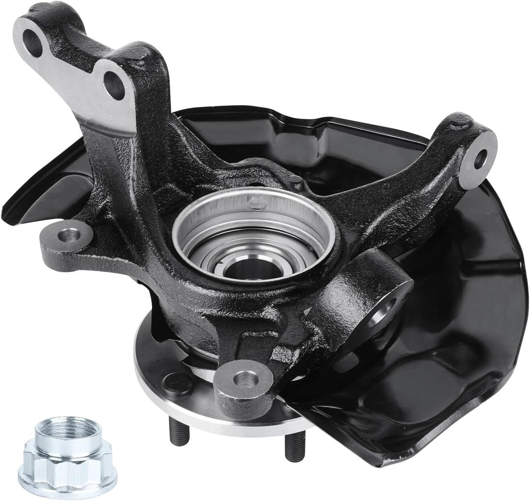 FWD Front Right Suspension Steering Knuckle Wheel Bearing Hub Assembly Fit for Toyota Sienna 2004 2005 2006 V6 3.3L & for Toyota Sienna 2007 2008 2009 2010 V6 3.5L, 698-424 698424, Passenger Side