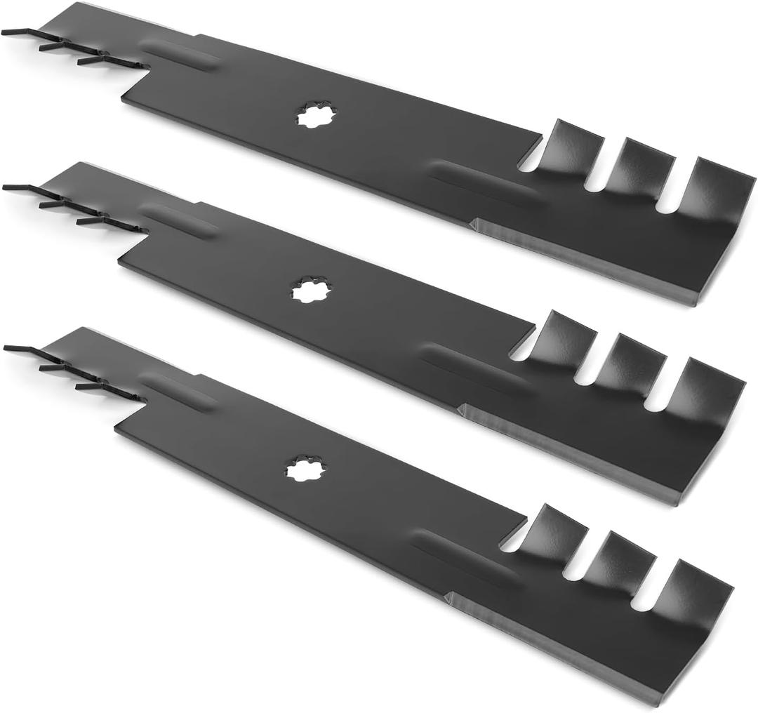 GY20852 Mower Blades Fit for John Dee re D140 48" Deck, GX21784 Gator Mulching Blades Compatible with John Dee re 48in Lawn Tractor D150 D160 D155, Replace for GX21786 AM141035, 3 Pack
