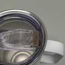 VEGOND 20 oz Tumbler with Handle Lid and Straw, Stainless Steel Insulated Travel Coffee Mug Spill Proof Double Wall Metal Tumbler Cup Keeps Drink Hot and Cold, White 1 Pack