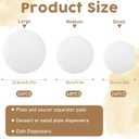 Xthrotsenk Plate China Storage Dividers 96 Pcs Felt Plate China Storage Containers Dividers Protectors Thick and Soft Dish Storage, Round Plate Separators Pads for Packing Stacking Cookware(3 Size)