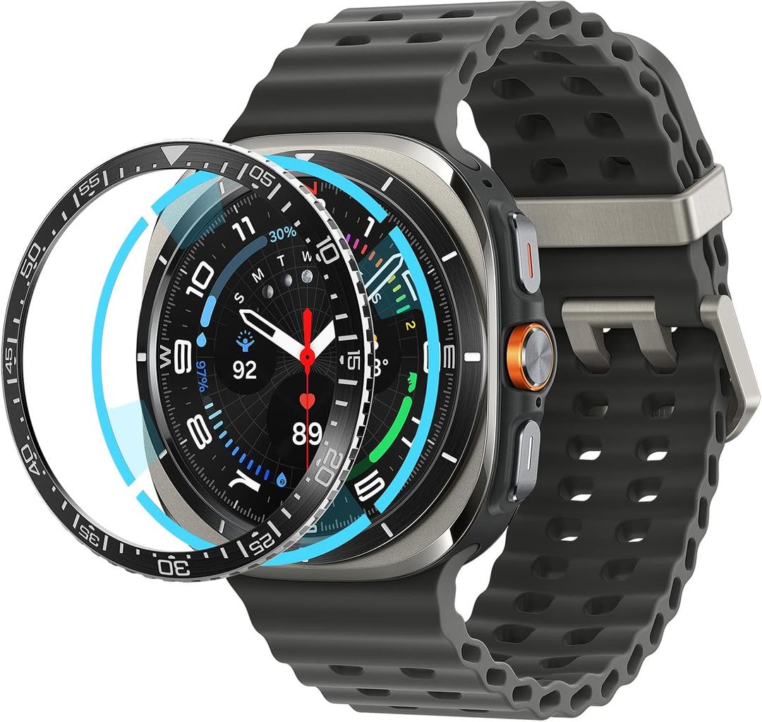 Spigen Bezel Tune Designed for Samsung Galaxy Watch Ultra 47mm Bezel Ring Protector Adhesive Cover (2025/2024) - Black