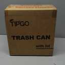 TIPGO Slim Bathroom Trash Can with Lid Soft Close, 6 Liter / 1.6 Gallon Stainless Steel Garbage Can with Removable Inner Bucket, Step Pedal, Small Trash Cans for Bedroom, Office, Kitchen (Green)