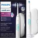 Philips Sonicare ProtectiveClean 5100 Rechargeable Electric Toothbrush, with Pressure Sensor, 3 Cleaning Modes, SmarTimer and QuadPacer, 14-Day Battery Life, Travel Case, White, Model HX6857/11