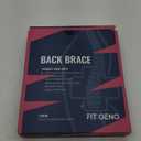 Fit Geno Back Brace for Lower Back Pain Relief: Adjustable Support with Ergonomic Lumbar Pad for Herniated Disc Sciatica and Lumbar Strain - Breathable Design for Men & Women (Medium) (Black)
