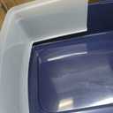 IRIS USA XX-Large Side Entry Cat Litter Box, Open Top Extra Large Litter Box for Big Cats and Multi-Cat Households, High Sided Scatter Shield, Easy to Clean, 30" L x 20" W x 14" H, Navy