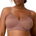 Playtex Women's Wireless Bra,T-Shirt Bras, Full Coverage, Moisture-Wicking, 4750 (Brown) 42D