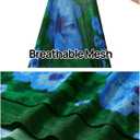 MEROKEETY Women's 2025 Summer Spring Casual Short Sleeve T Shirt Trendy Sheer Mesh Boho Vacation Floral Blouse Tops (M)