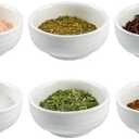 Iyulania 2.3 oz Porcelain Pinch Bowls, Set of 6 Small Bowls for Sauces Dippings Charcuterie Snacks Condiments, White