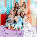 50 Sets Quinceanera Party Favors Bulk for Guests 2.2oz Acrylic Clear Shot Glasses Thank You Cards with Organza Bags Anos Sweet 15 Birthday Party Favors(Purple)