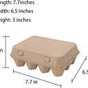 25 Pack Egg Cartons Bulk, 3x4 Style Reusable Empty Natural Paper Pulp Egg Cartons, Sturdy Design Egg Holder Containers for Fresh Chicken Eggs