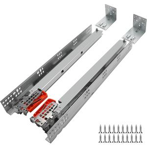 LONTAN 18 Inch Undermount Drawer Slides Heavy Duty Soft Close Bottom Mount Drawer Glides 1 Pair Full Extension Kitchen Cabinet Rails 100lb Capacity Rails