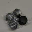 4pcs 1.5 Inch Swivel Caster Wheels Circlip Stem M8x20mm Lockable Brake 360 Degree Rotatable Rollers Small Black Nylon Castor Replacement for Furniture Table Desk Chair Stool Shelf Cabinet