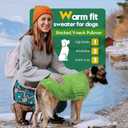 Pet Knitted Clothes,Button Button Half Chest V-Neck Pet Clothing,Pet Sweaters for Dogs Boys or Girls,Dog Clothing,Pullover Dog Sweater,Suitable for Most Sizes or Breeds of Dogs(Green,XL)