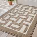 LUMI Washable Indoor Entrance Doormat 32x48, Absorbent Quick-Dry Dirt Trapper Mats for Dogs, Rubber Backing Non-Slip Low Profile Entryway Door Mat for High Traffic, Taupe