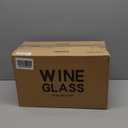 Glasses Set of 12, 12oz Clear Red/White Cup, Long Stem Glasses for Party, Wedding and Home