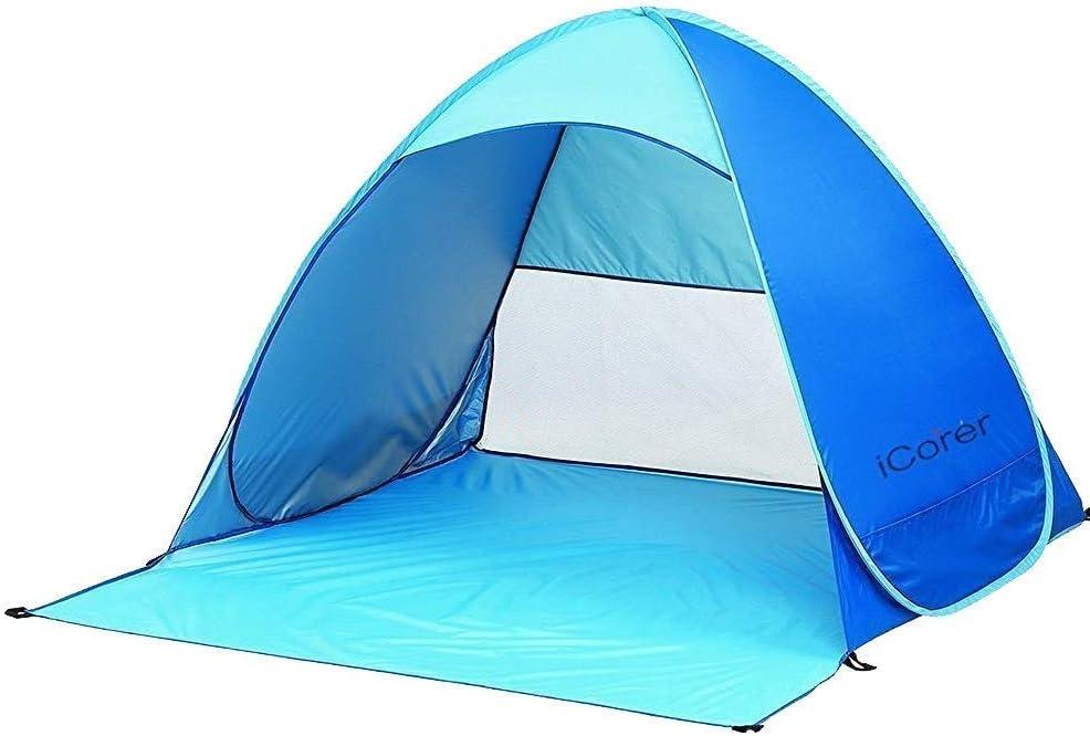 Automatic Pop Up Instant Portable Outdoors Quick Cabana Beach Tent Sun Shelter (Blue)