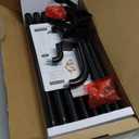 Double Curtain Rods 32 to 115 Inches, HOTOZON Blackout Double Curtain Rods for Windows 83 to 111 Inches (6.9-9.25 ft), 6/8 Inches Wrap Around Room Darkening Telescoping Drapery Rod, Black