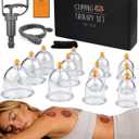 DEFUNX 12 Cups Cupping Set - Cupping Kit for Massage Therapy at Home Massage Cups for Whole Body