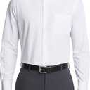 Van Heusen Men's Dress Shirt Regular Fit Poplin Solid (15.5" Neck 34"-35" Sleeve, White)