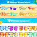 GKTZ Kids Sunglasses Party Favors - Boys Girls Valentines Day Gifts, Neon Sunglasses with UV 400 Protection for Kids Classroom Favors Birthday Goodie Bags Stuffers - 16 Packs