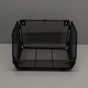 2pcs Fruit Basket Kitchen Storage Basket with Wood Lid, Stackable Wall Basket Fruit Basket for Kitchen, Countertop Organizer for Snack, Fruit and Veggie Storage, 11.8 x 7.9 x 8.5 Inch, Black