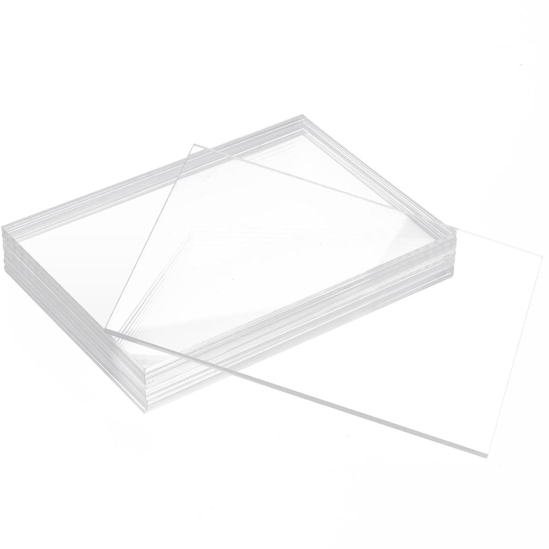8 Pack 8x10 Inch Acrylic Sheet 1/8" Thick, Cast Acrylic Sheet, Clear Plexiglass Sheets, for Craft Projects, Display Cases, Signs, Photo Frame