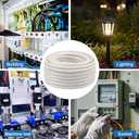 THHN Wire 3 Gauge 50 FT, 3 AWG Stranded OFC Copper Electrical Building Wire with Nylon Jacket PVC Insulation, Rated 600V for Residential, Industrial, CNC, Ground (3 Gauge, White)