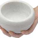 Shaving Soap & Cream Bowl for Men, Natural White Marble Stone, Heat Preservation, Easier to Whip Up a Fantastic Foam with Interior Micro-ridges, Art of Shave Lather bowl