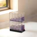 8-Slot Clear Acrylic Booster Pack Dispenser, Card Organizer with Black Base, Fits 280+ Booster Packs, 4mm Thick Display Holders for Sports, Trading Collector Cards