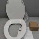 Elongated Bidet Toilet Seat with Quiet-Close, Non-Electric Bidet Mode with Dual Nozzles, Fit Elongated Toilet Seat, Adjustable Water Pressure with Brass inlet, White 