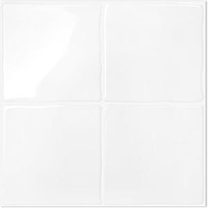 STICKGOO 10 Sheets Peel and Stick Backsplash - 9" x 9" 3D Adhesive Peel and Stick Tile Backsplash for Kitchen&Bathroom (Pure White)