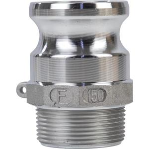 2 pcs Aluminum camlock Fittings (1-1/2" Type F) Cam & Groove Hose Fittings, cam Lock Fittings Male Adapter x Hose Shank cam Lock Fittings camlock Coupling (1-1/2'')