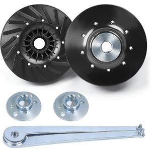 2PCS Upgraded 4.5 Inch Angle Grinder Backing Pad, 4-1/2" X 5/8"-11 Rubber Backing Pad for Resin Fiber Disc, Used for Various Sanding and Polishing Applications, with Wrench and 2 Locking Nuts