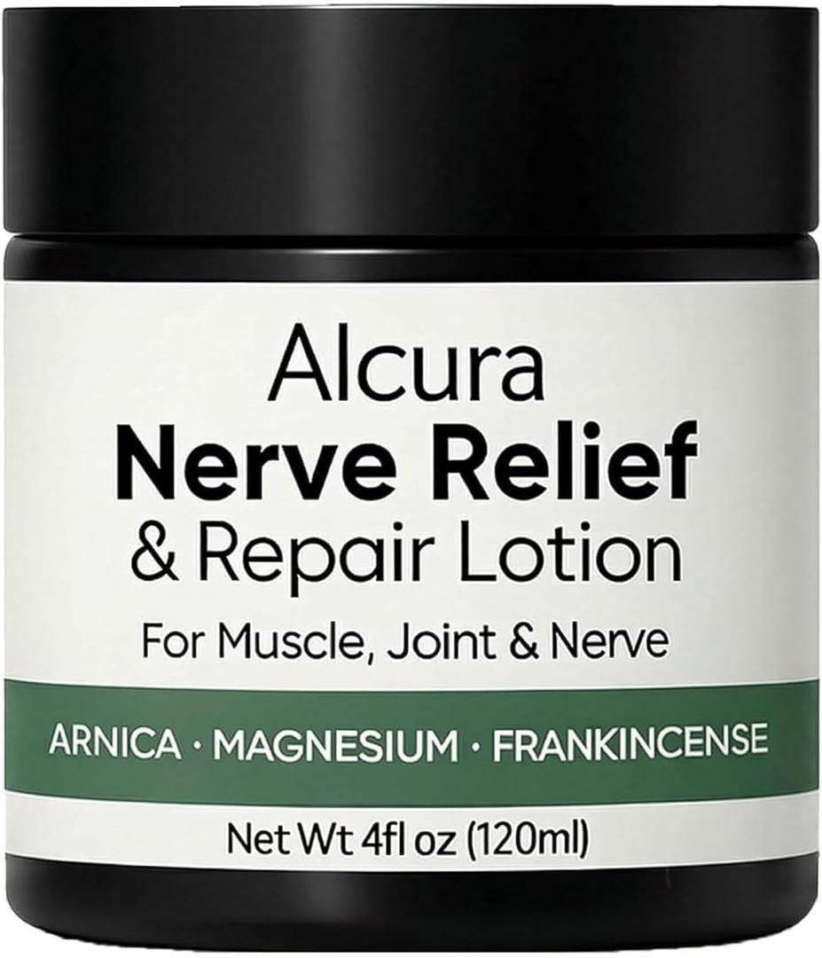Alcura Nerve Cream, Alcura Neuropathy Lotion with Arnica, Daily Nourishment for Health, Suitable for Knee, Lumbar, Neck, Hand and Foot