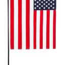 Evergreen Oversized Metal Outdoor Flag Stand 7-Feet Tall & 40-Inch Wide | Sturdy 5 lbs Solid Steel Black | Fits 3x5 and Smaller American Flag and Seasonal | Home Garden Planter House Dcor (Large)