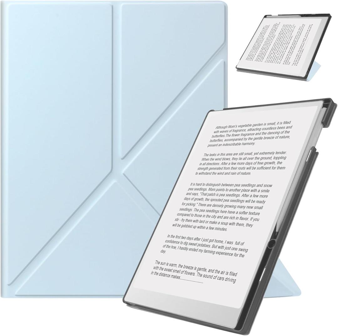 Case for Remarkable Paper Pro 11.8 (2024 Released), with Stable Folding Stand Design and Pen Pocket, fit Remarkable Paper Tablet with 11.8 Color Display,Auto Sleep/Wake,Light Blue