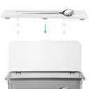 Cabilock Flatware Tray with Lid, Kitchen Cutlery Tray and Utensil Drawer Organizer, Silverware Countertop Storage Container with Cover 10 * 2.8 * 3.9 inches (1pcs)