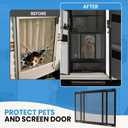 Upgraded Steel RV Screen Door Protector Grille - Lightweight Adjustable Guard for Dogs, Fits Door Width 18.11"–31.5", Perfect for RV, Camper