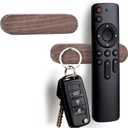 Magnetic Key Holder Adhesive for Wall 2 Pack - Wooden Magnetic Remote Holder Magnet Key Chain Holder Wall Mount for Kitchen, Living Room, Strong Hold for Keys, Car Fobs, Knives