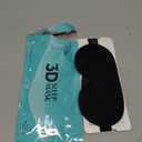 YFONG Weighted Sleep Mask, Women Men 3D Blocking Lights Sleeping Mask (4.2oz/120g), Pressure Relief Night Sleep Eye Mask with Adjustable Strap, Eye Cover Blindfold for Travel Nap Yoga, Black