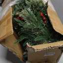 2 Pack Pre-lit Artificial Christmas Trees with Multi-Color Lights, Timer, 30 Inch Battery Operated Lighted Porch Christmas Trees Outdoor Holiday Decorations for Entrance Pathway Front Door Yard