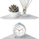 MKO Small Wall Mounted Floating Corner Shelves Metal White Pack of 2 (10 in)