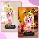 Preserved Flowers Artificial Purple Roses Bouquet for Boyfriend Girlfriend Mom Romantic Gifts for Him Her Wedding Anniversary Mothers Day Birthday Eternal Rose Gift for Wife Husband