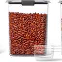 Rubbermaid Brilliance BPA-Free Food Storage Containers with Lids Airtight Kitchen and Pantry Organization Set Includes 3 Containers and Scoops Clear 16 cups