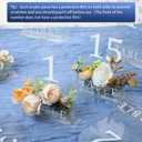 Table Number 1-15 for Wedding Reception Arch Acrylic Wedding Restaurant Table Number with Flower Trough 5" x 7" Mirrored Rustic Centerpiece for Bridal Shower Party Catering Banquet(Clear)