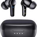 Wireless Earbuds,Bluetooth 5.3 Ear buds Immersive Sound Hi-Fi Stereo IPX8 Waterproof Headsets Premium Deep Bass Headphones with 4 Mics Call Noise Cancelling Earphones for iOS,Android,Workout - Black