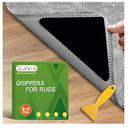 12+2PCS Non Skid Rug Backing for Hardwood Floors and Tiles,Reusable and Washable Non Slip Rug Pads,Rug Tape Hardwood Floor No Damage,Home Decor Apartment Essentials Carpet Tape for Area Rugs
